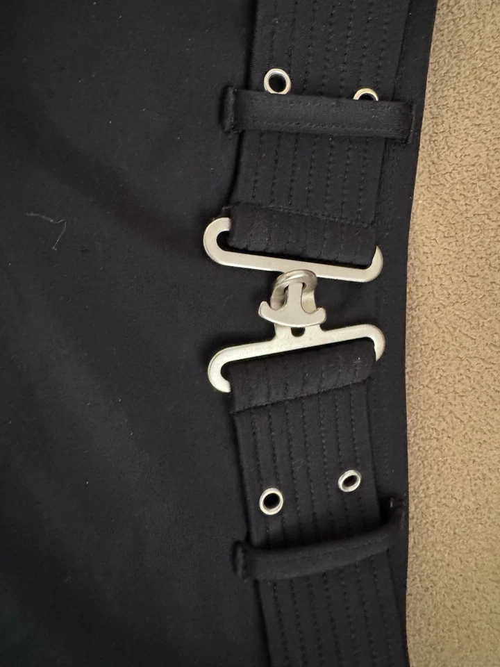 La Blanca by Rod Beattie - Black mini swim skirt cover-up front slit, M - Image 2 of 4