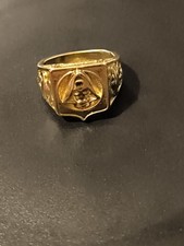 Herren-Siegelring 18 Karat Vergoldet Größe 21mm Herrenring Goldring Neu