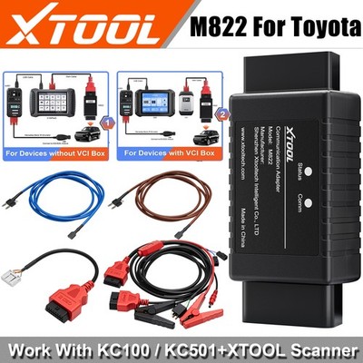 XTOOL M822 Adapter Fit For Toyota 8A All Key Lost Work With D8S D9S KC100 KC501