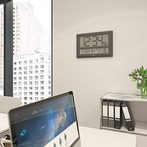 MARATHON Jumbo Atomic Wall Clock with Table Stand