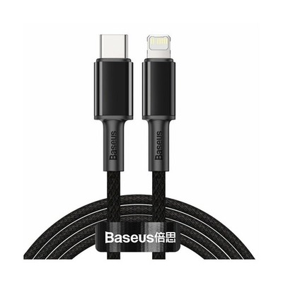 Baseus Geflochtenes Kabel Typ-C auf iPhone,PD, 20W, 2m (Schwarz)