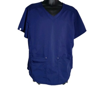 Scrubstar Ultimate Scrub Top Navy Blue Polyester 3 Pocket WM900A Size 2XL