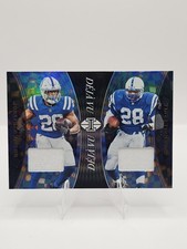 2024 Panini Illusions - Déjà Vu Jonathan Taylor, Marshall Faulk #DV-COL (MEM)