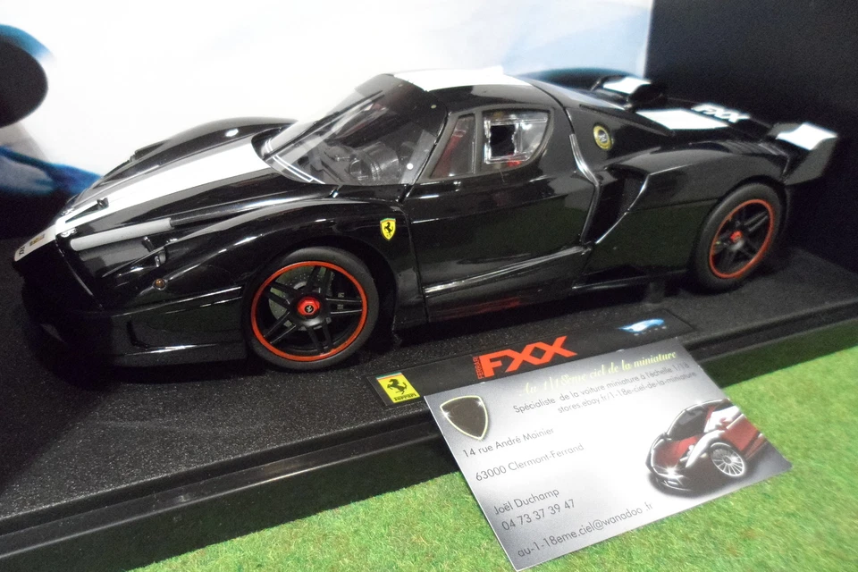 FERRARI FXX noire au 1/18 HOT WHEELS ELITE L7398 voiture miniature de collection - Photo 1/1