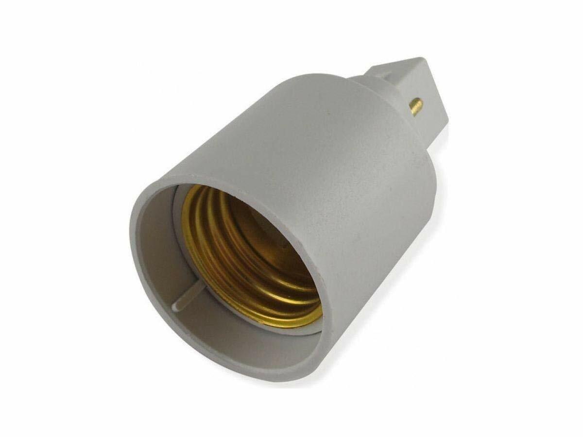 KIT 2 PEZZI ADATTATORE CONVERTITORE G24 - E27 PER SOLO LAMPADINE A LED (T0f)