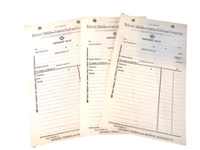 3 Unused Vintage Detroit Toledo and Ironton Railroad Company Deposit Slips