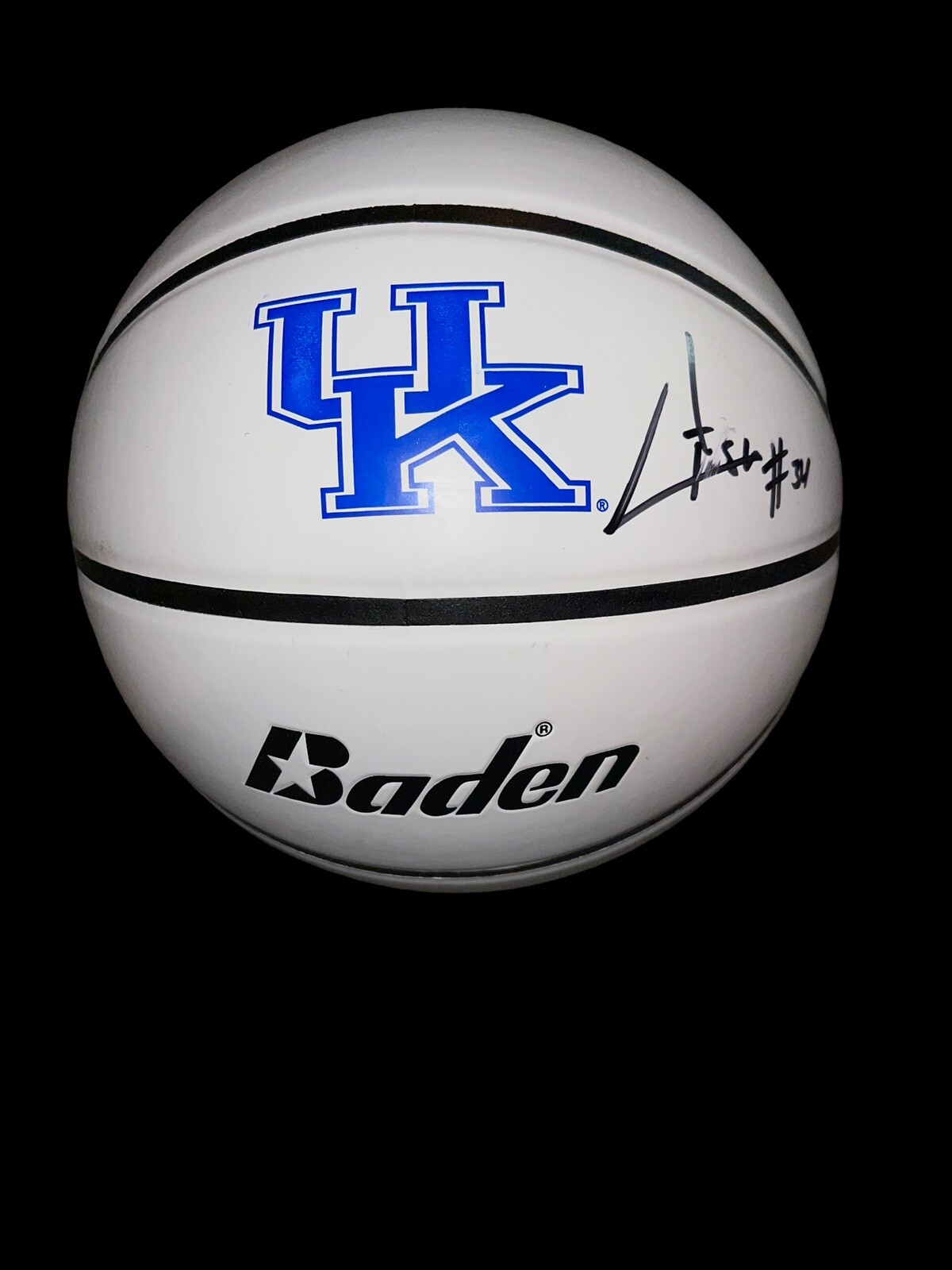 Oscar Tshiewbe Autographed Signed Kentucky Wildcats OSCAR TSHIEBWE LOGO BASKETBALL UK POY NBA JSA 5 
