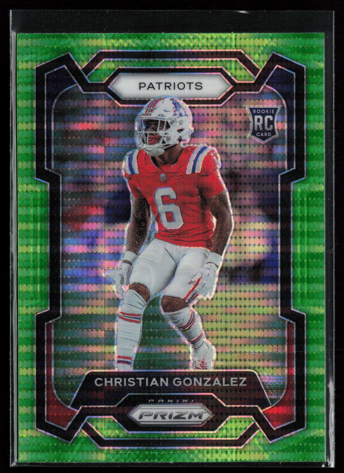2023 Panini Prizm #369 Christian Gonzalez Green Wave