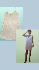 VINTAGE SATIN SLIP DRESS Y2K LINGERIE NIGHT GOWN By FELICIA LIGHT PINK sz L