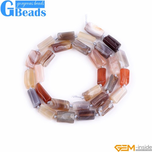 Natural Assorted Gemstone Faceted Tube Column Beads for Jewelry Making 8x12mm - Picture 74 of 192