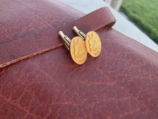 O.C. Tanner Co. 10K Gold Horse Cufflinks