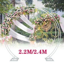 94inch Wedding White Round Circle Hoop Arch Backdrop Stand Frame Flower Display