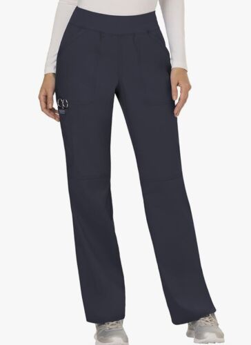 NWT Scrubs Cherokee Workwear Revolution Pull On Petite Pant WW110P Pewter MEDIUM