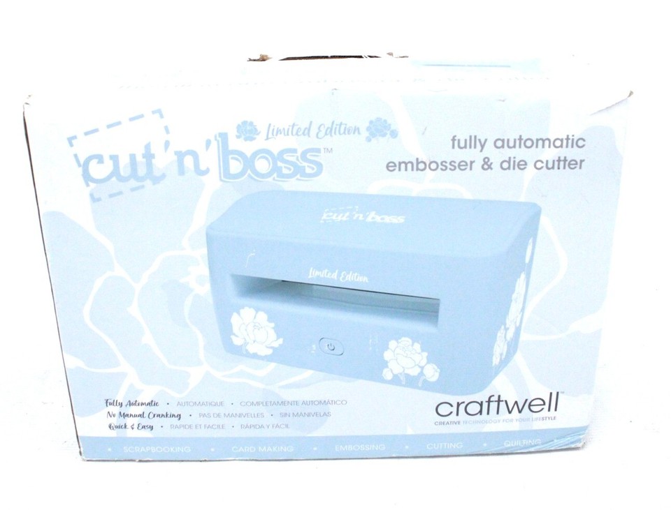 CRAFTWELL Cut N Boss Fully Automatic Embosser & Die Cutter Blue NEW