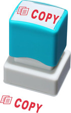 Copy Stamp  Pre-Inked Office Stamp Copy Self Inking Rubber Stamp Red -Medium