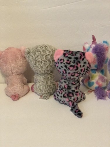 Ty Beanie Boos Lot Dixie wishful rainbow Tasha and oink Multicolored - Picture 7 of 12