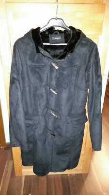 Damen RIANI Winter Mantel Jacke Gr.42 schwarz wild ledermantel neuwertig