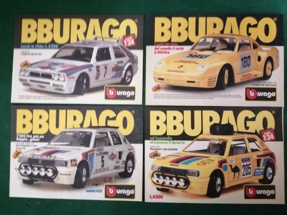 16 PUBBLICITA' ORIGINALI - ADVERTISING - WERBUNG MODELLINI "BBURAGO" ANNI 80 - Immagine 3 di 4