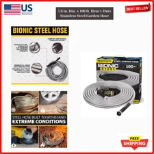 Bionic Steel Metal Garden Hose - Heavy Duty 304 Stainless Steel Lifetime Hose
