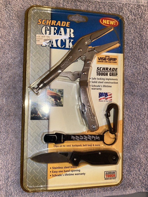 (DISCONTINUED)Schrade Gear Pack Vise-Grip Implements in Handle(GREAT BUSHCRAFT!!