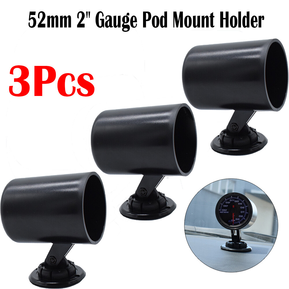 3pcs 2'' 52mm Universal Single Swivel Gauge Pod Mount Holder Car Dash