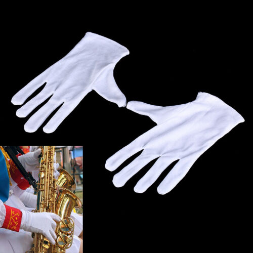 1/5/10Pair White Performance Gloves for Marching Bands Instrumental Perfor z! IJ - Afbeelding 1 van 8