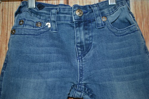 True Religion Boys Straight Pocket Flaps Blue Denim Jeans Sz 5 - Picture 5 of 12
