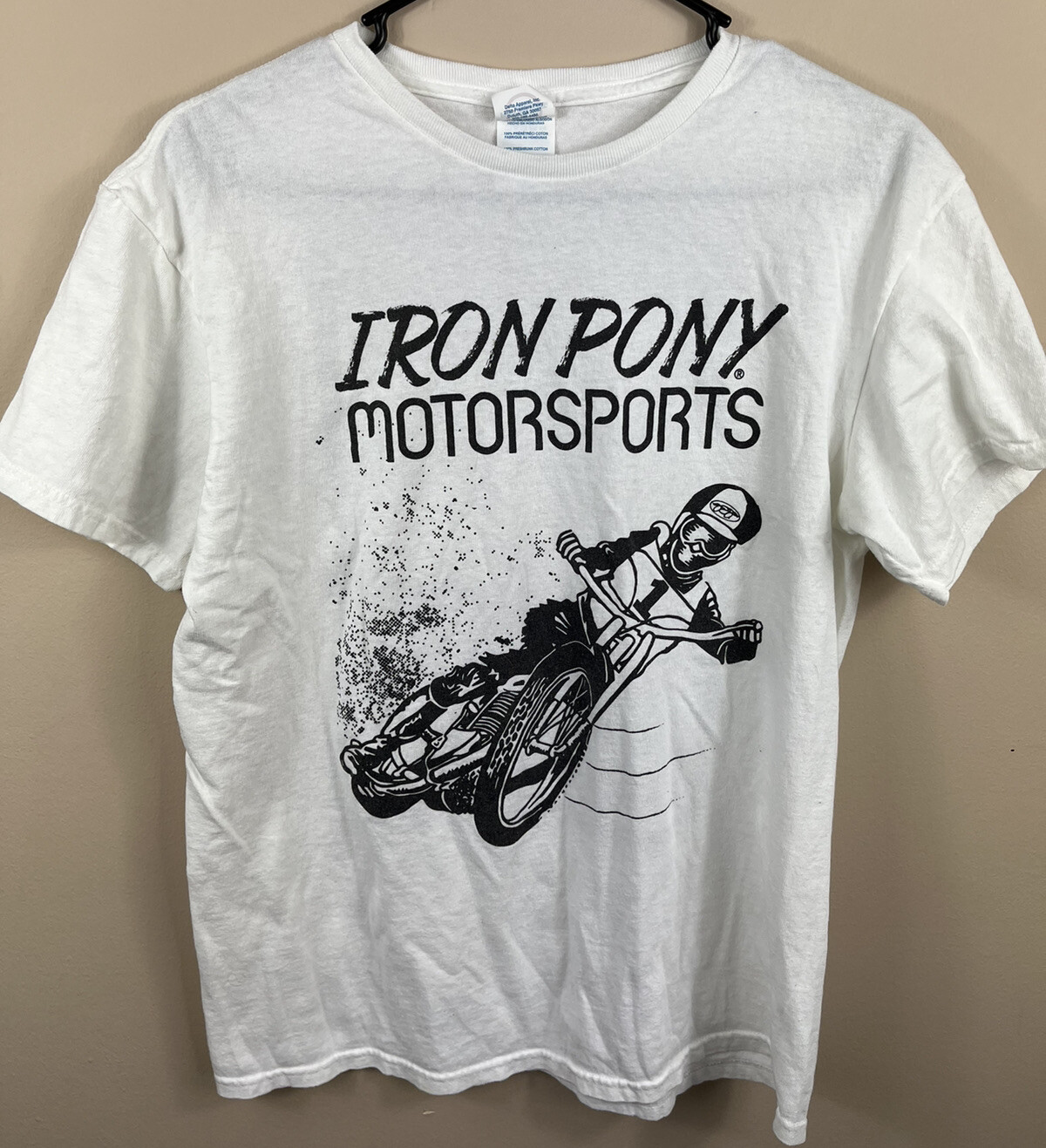 T shirt Iron Pony moto sport adulto taglia media Columbus Ohio motociclista