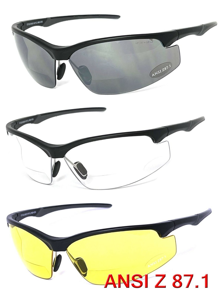 1 or 2 Pairs BIFOCAL SAFETY READING SUNGLASSES GLASSES TINTED SUN