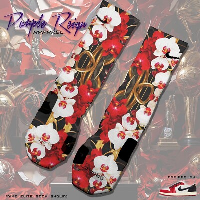 Jordan 1 Low OG ''HOME'' Trophy Room inspired Custom nike Elite Socks FN0432-017