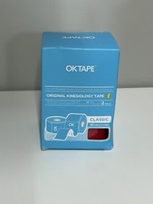 Red Original Kinesiology Tape 2 Rolls Premium Athletic Tape- 20 Precut Strips