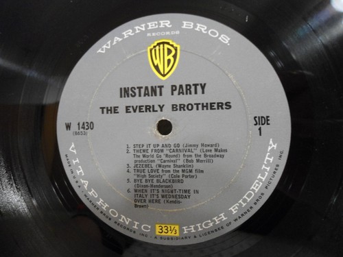 The Everly Brothers LP Instant Party 1st Press Rare 1962 Mono Original! - Imagen 6 de 13
