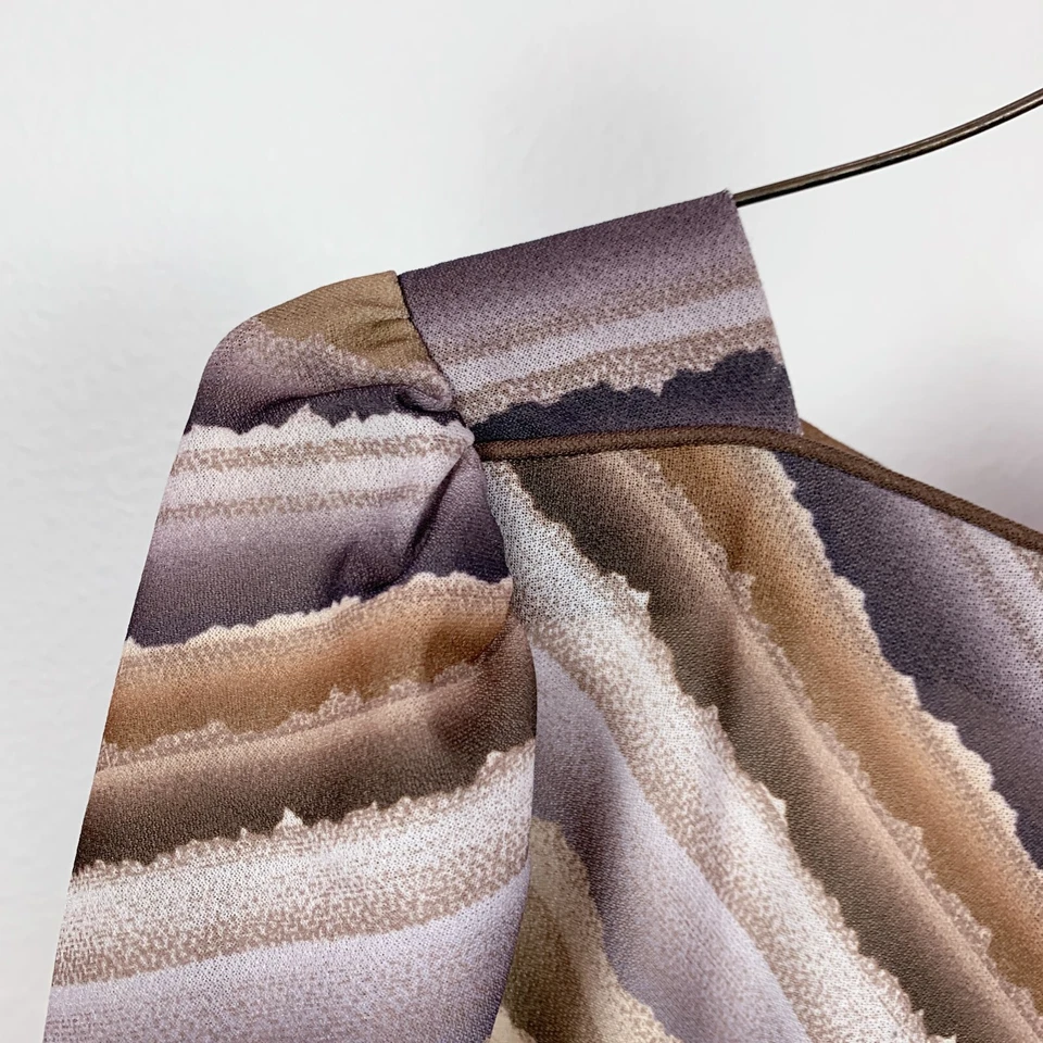 Vestido de twee vintage Risa Ann New York poliéster degradado arte para usar 16 16,5 Foto 4 de 4