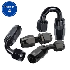 A Set of 0°&45°&90°&180° Swivel Hose End Fitting Adaptor 4AN/6AN/8AN/10AN/12AN