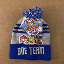 Paw Patrol Toddler Size 2-4 Blue Beanie Hat Mitten Set NWT