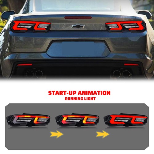 LED Tail Lights for Chevrolet Camaro Chevy ZL1 SS 2019-2024 White Rear Lamps - Picture 3 of 5