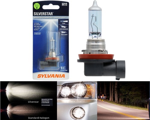 Sylvania Silverstar H11 55W One Bulb Fog Light Replacement Upgrade Plug Play OE