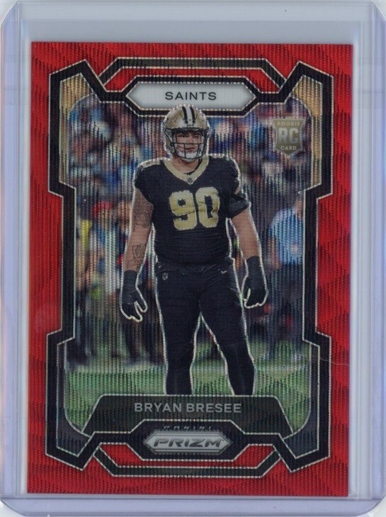 BRYAN BRESEE 2023 Panini Prizm RED WAVE RC #372 Saints Clemson 031/149