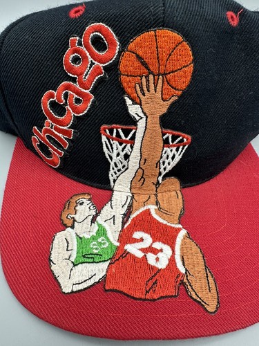 Cappello vintage a scatto Chicago Bulls Michael Jordan Boston Celtics Larry Bird 23 33 - Foto 3 di 8