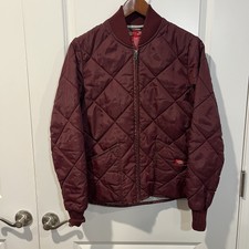 Dickies X Urban Outfitters Jacket Women’s Small Red Diamond Quilted Softshell