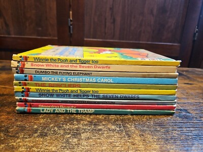 Vintage Disney Wonderful World of Reading book lot of 10 Snow White Dumbo  #D
