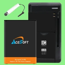 Boosting 4670mAh Grade A+ AceSoft Battery Portable Charger for LG Stylo 3 LS777