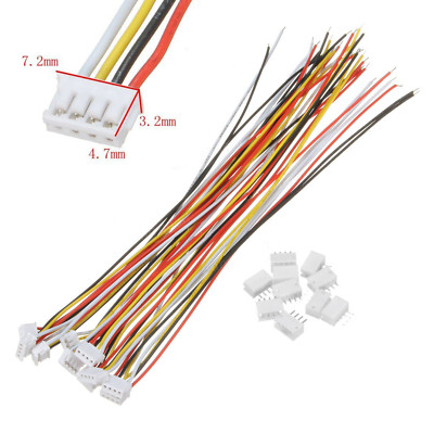 4Pin ZH 1.5mm 1,5mm Mini Micro JST Stecker 15cm Kabel 28AWG + Buchse 1 2 3 4 5 