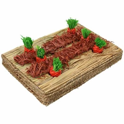 AB TOOLS Kleintiere Kaninchen, Meerschweinchen Activity Spielzeug Karotte Spiel Aufnäher 17x26cm