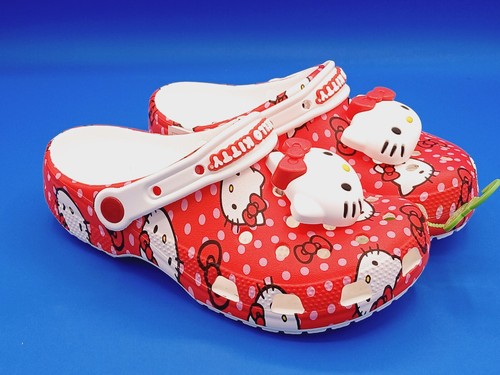 Hello Kitty x Crocs Damen klassischer Clog rot Größe Herren 5/Damen 7!..