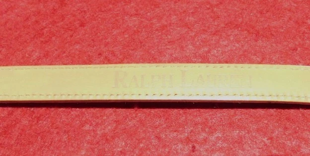 CINTURÓN EXTRA DELGADO RALPH LAUREN OFF WHITE/CREMA GAMUZA CUERO DOBLE ENVOLTURA TALLA M. Foto 3 de 4