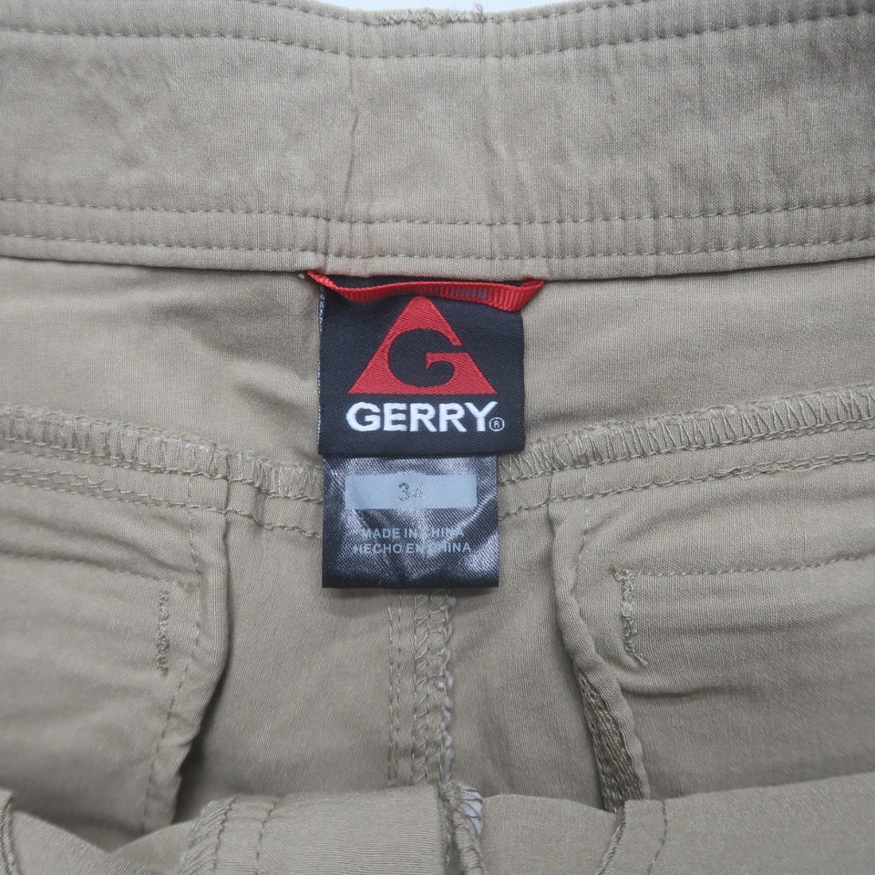 Pantalones Cortos de Senderismo Gerry Para Hombres Talla 34 Beige Nylon Elastizados Chinos Viaje al Aire Libre 10"L Foto 4 de 4