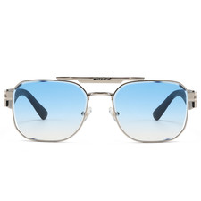 Mayb ch 25032 Sunglasses Silver Frame Blue Gradient Lenses 55-18-145mm UV