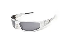 Icicles Baby Bagger Transition Grey Lens Sunglasses with Motorcycle Flame Frame