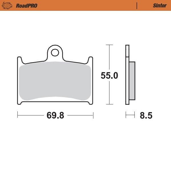 Brake Pads for TRIUMPH DAYTONA 1200 1993-1999 Front Sinter MotoMaster - Image 2